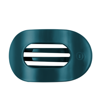 Round Flat TELETIE Clip | Large | Teal With It