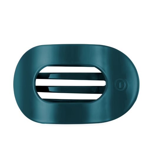 Round Flat TELETIE Clip | Large | Teal With It