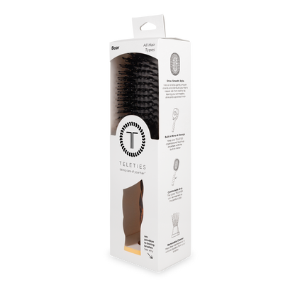TELETIE Boar Bristle Hair Brush | Tortoise