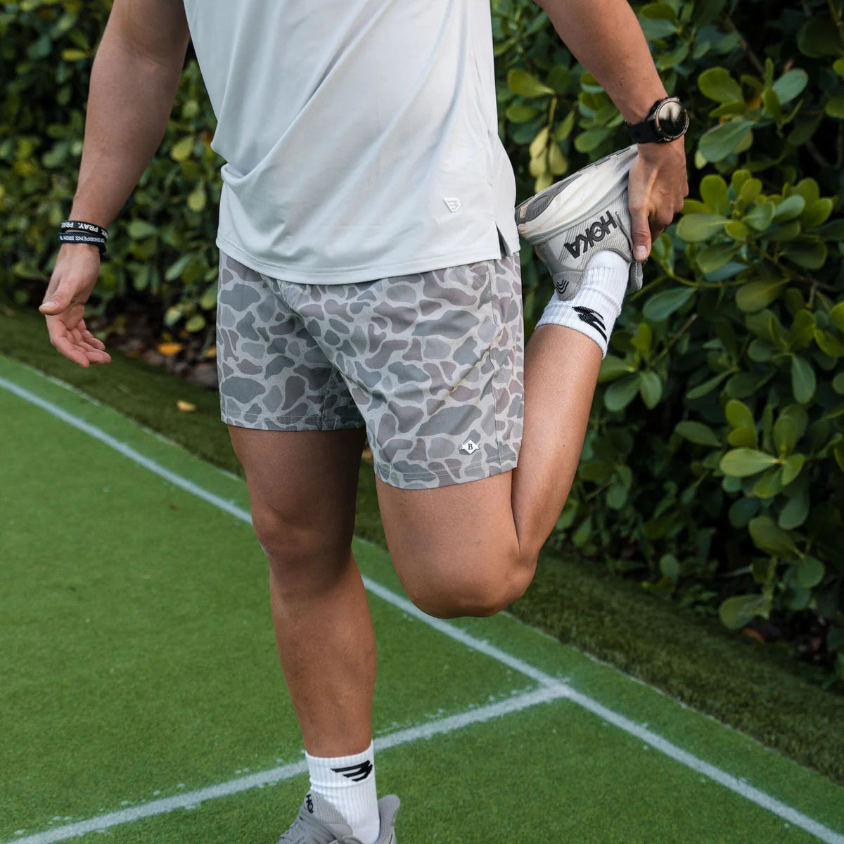 Classic Deer Camo with Grey Liner Athletic Shorts