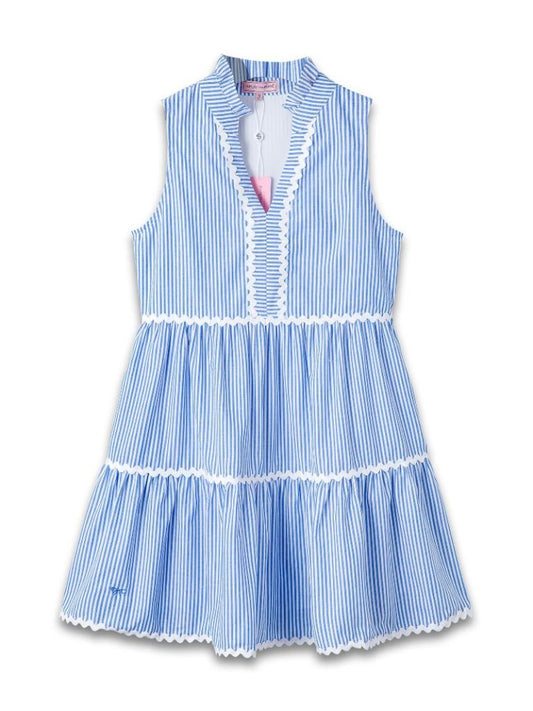 Youth Blue Stripe Coastal Prep Dress