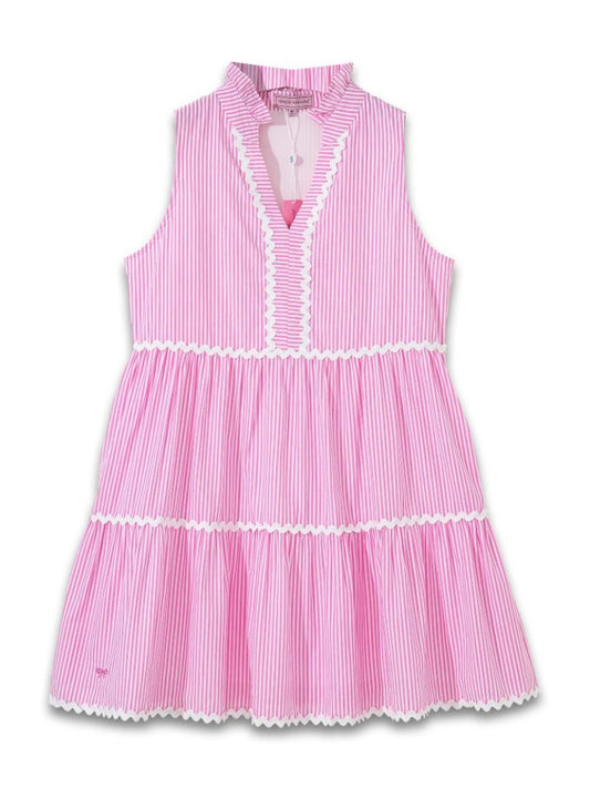 Youth Pink Stripe Coastal Prep Dress