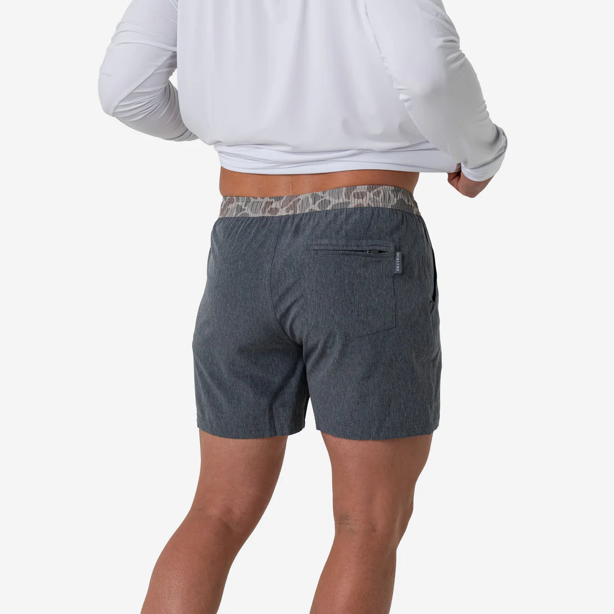 Grizzly Grey with Classic Deer Camo Liner Athletic Shorts