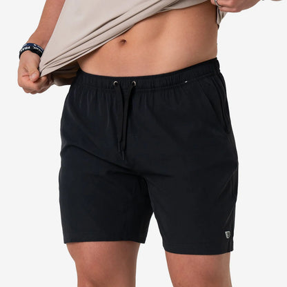 Heather Black with Retro Duck Camo Liner Athletic Shorts
