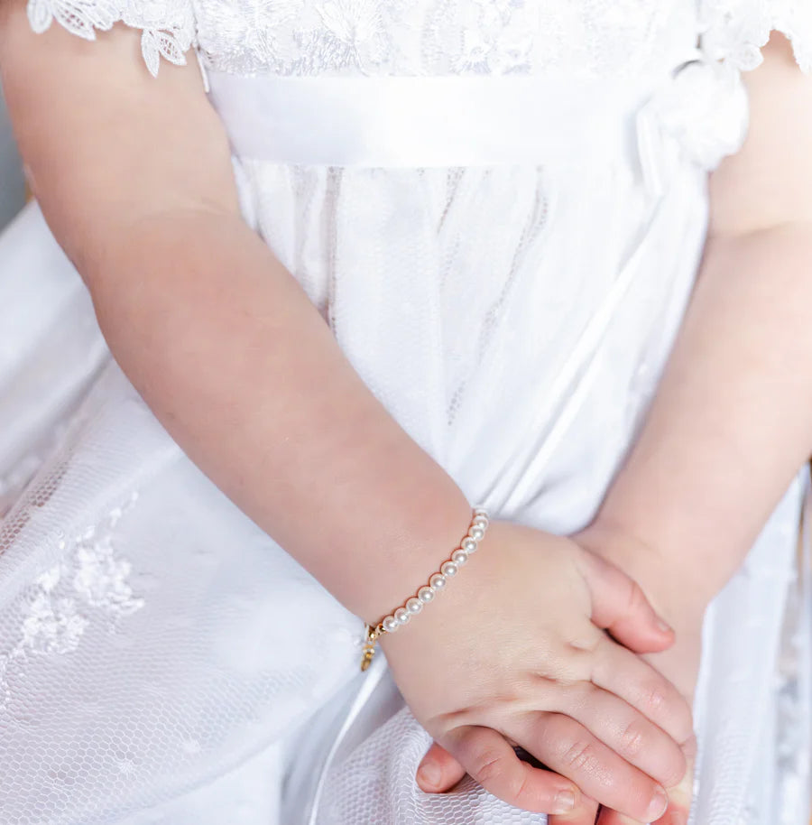 Audrey - 14K Gold-Plated Pearl Bracelet