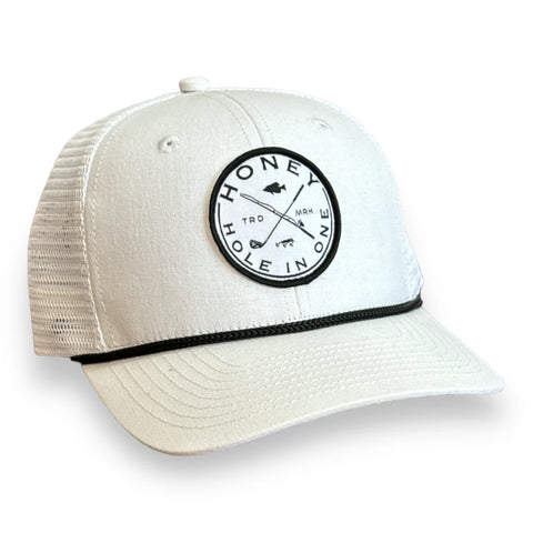 White Hole in One Rope Snapback Hat