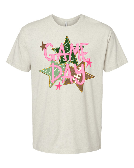 Natural Heather Game Day Star Tee