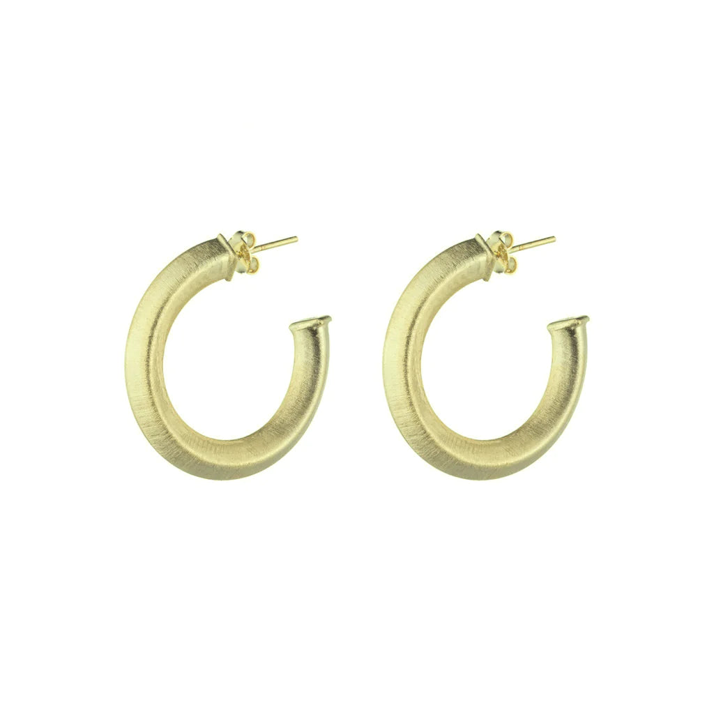 Cleo Hoops - Brushed Gold
