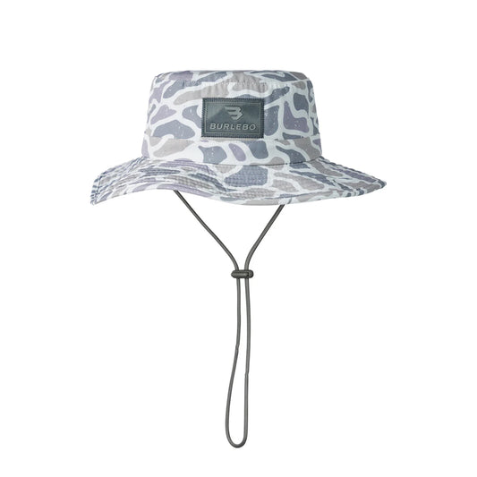 White Camo Burlebo Bucket Hat