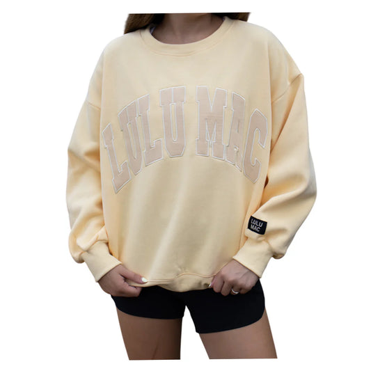 Lulu Mac Butter Monogram Sweatshirt