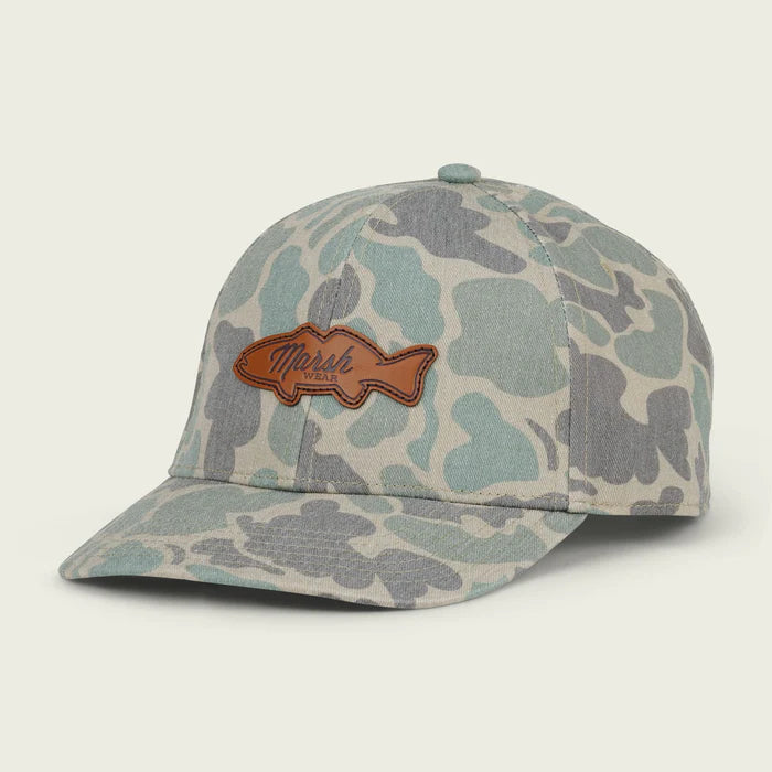 Youth Green Camo RR Leather Hat