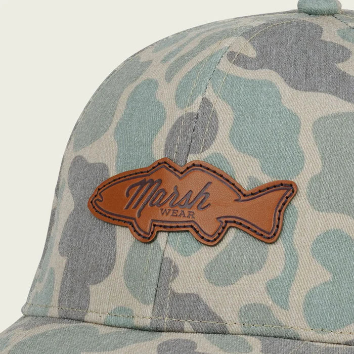 Youth Green Camo RR Leather Hat