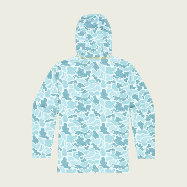 Youth Teal Camo Buxton Tech Hoodie