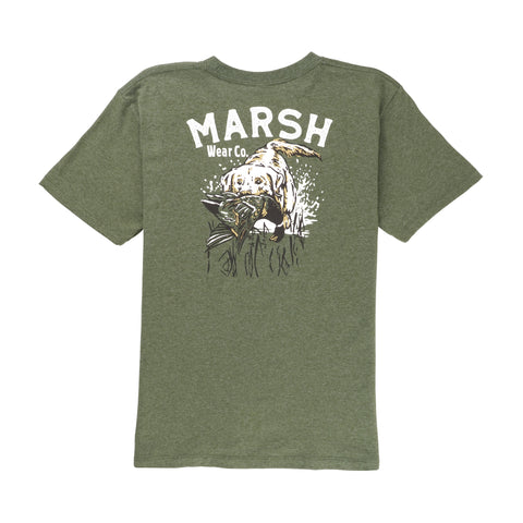 Youth Forest Heather Red Catch Short Sleeve T-Shirt