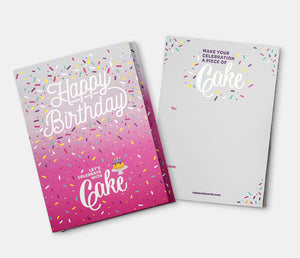 Pink Birthday Cake Card - Double Chocolate