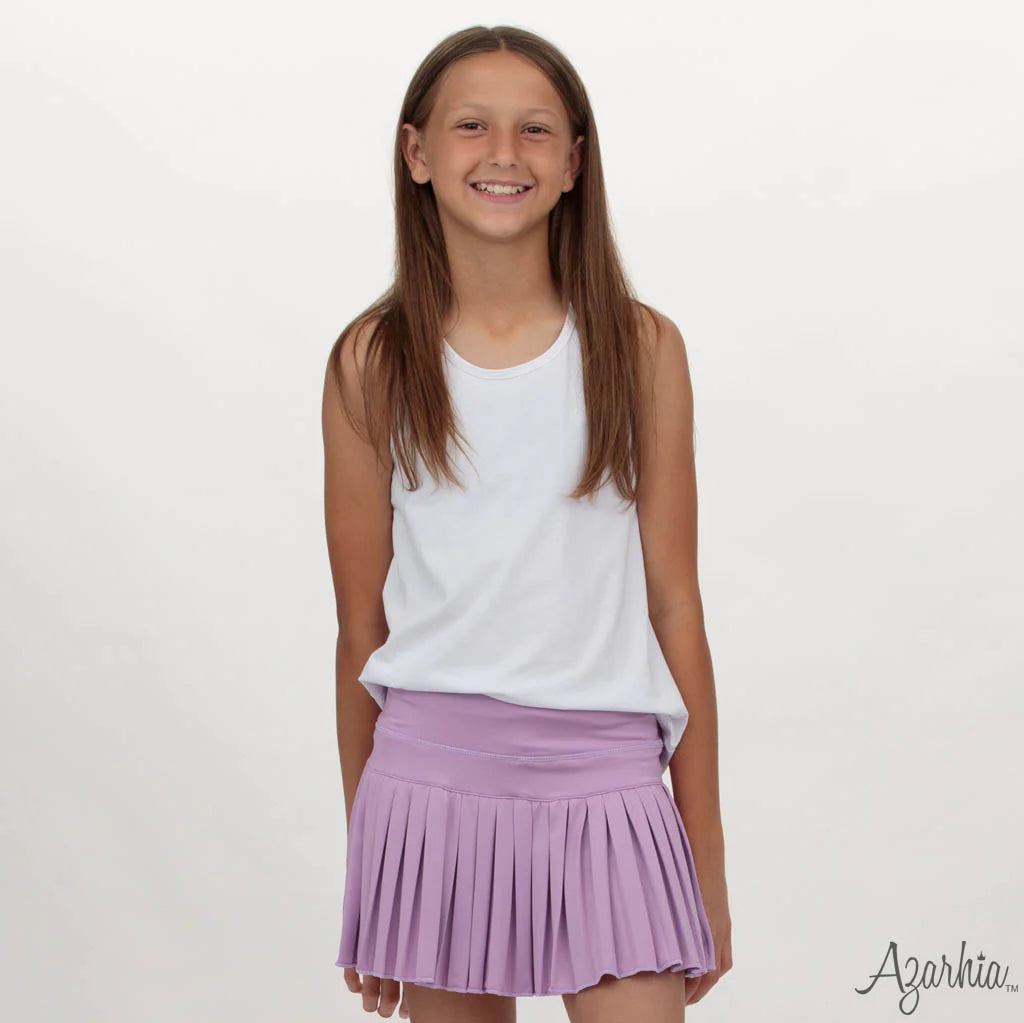 Youth Lavender Mini Pleated Skort