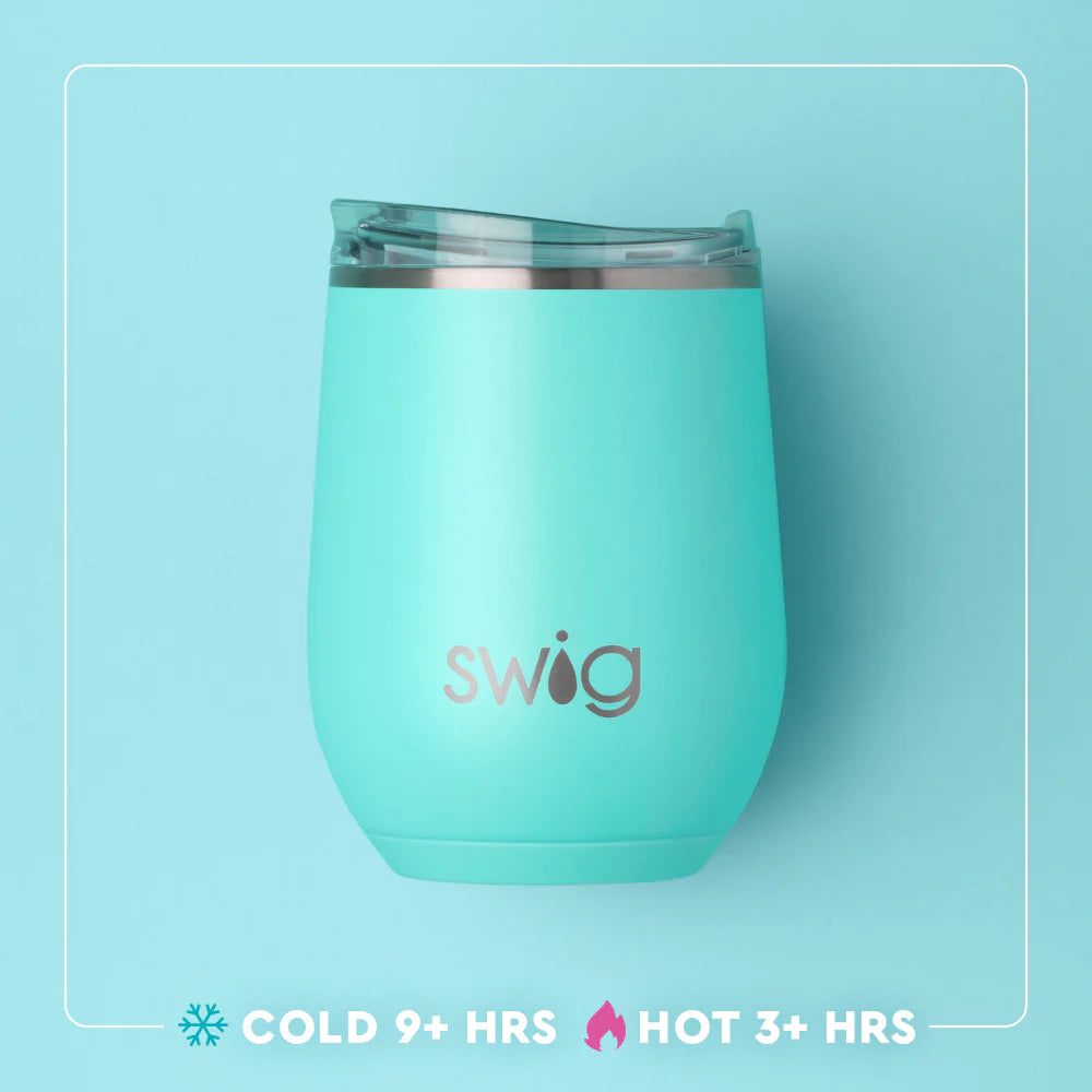 Swig Hydrangeas 12 oz. Stemless Wine Cup
