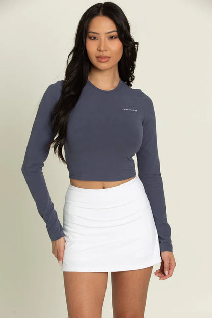 Gold Hinge Ivory Pleated Back Tennis Skirt