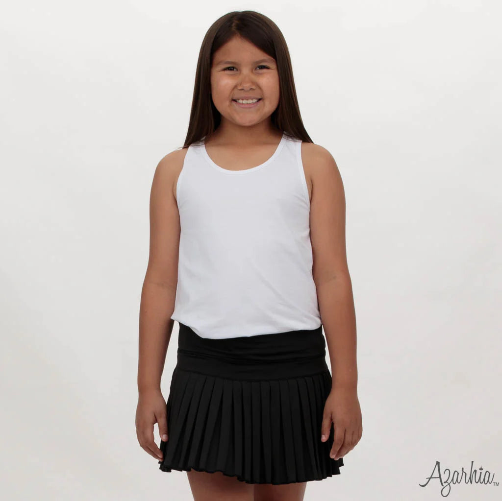 Youth Black Mini Pleated Skort
