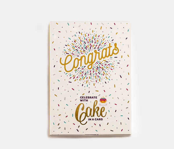 Congrats Cake Card - Vanilla Confetti