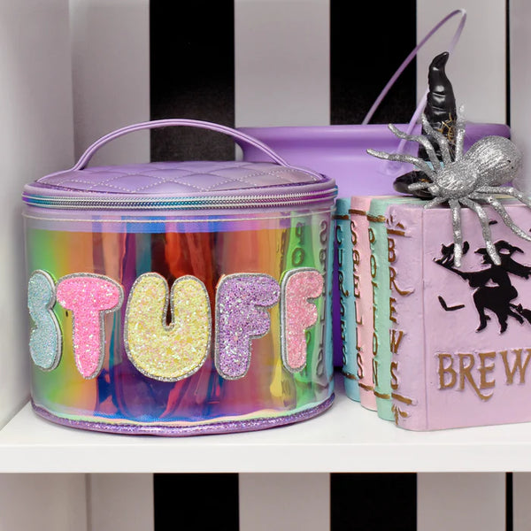 Grape Stuff Glazed Heart Round Pouch