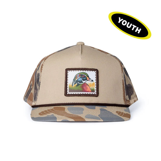 Youth Camo Wood Duck Stamp Cap