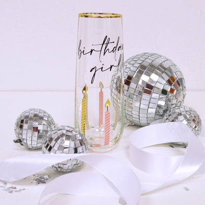 Birthday Girl Stemless Champagne Glass