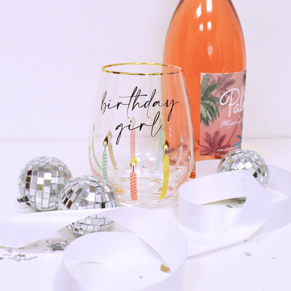 Birthday Girl Stemless Wine Glass