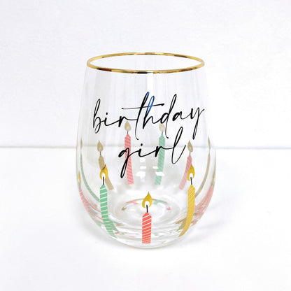 Birthday Girl Stemless Wine Glass