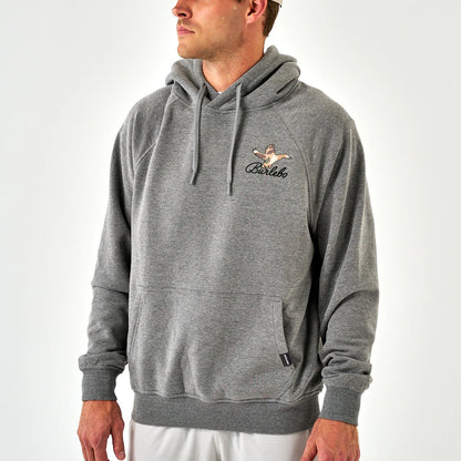 Dark Heather Grey Ducks Flying In Fleece Hoodie