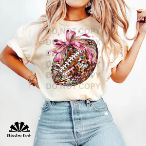 Ivory Multi Disco Football Graphic Tee