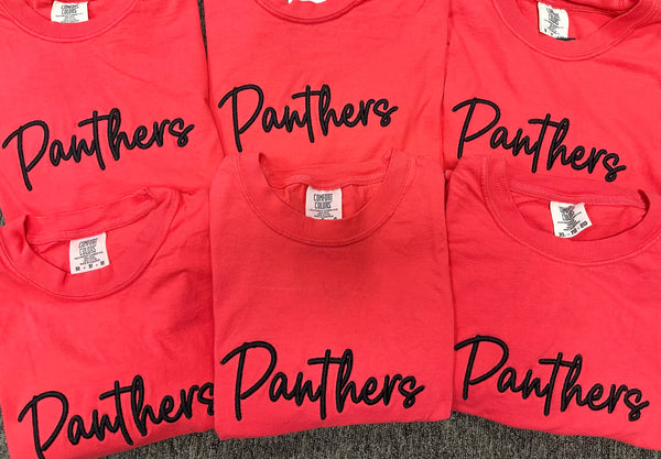 Paprika Panthers Puff Embroidered Tee