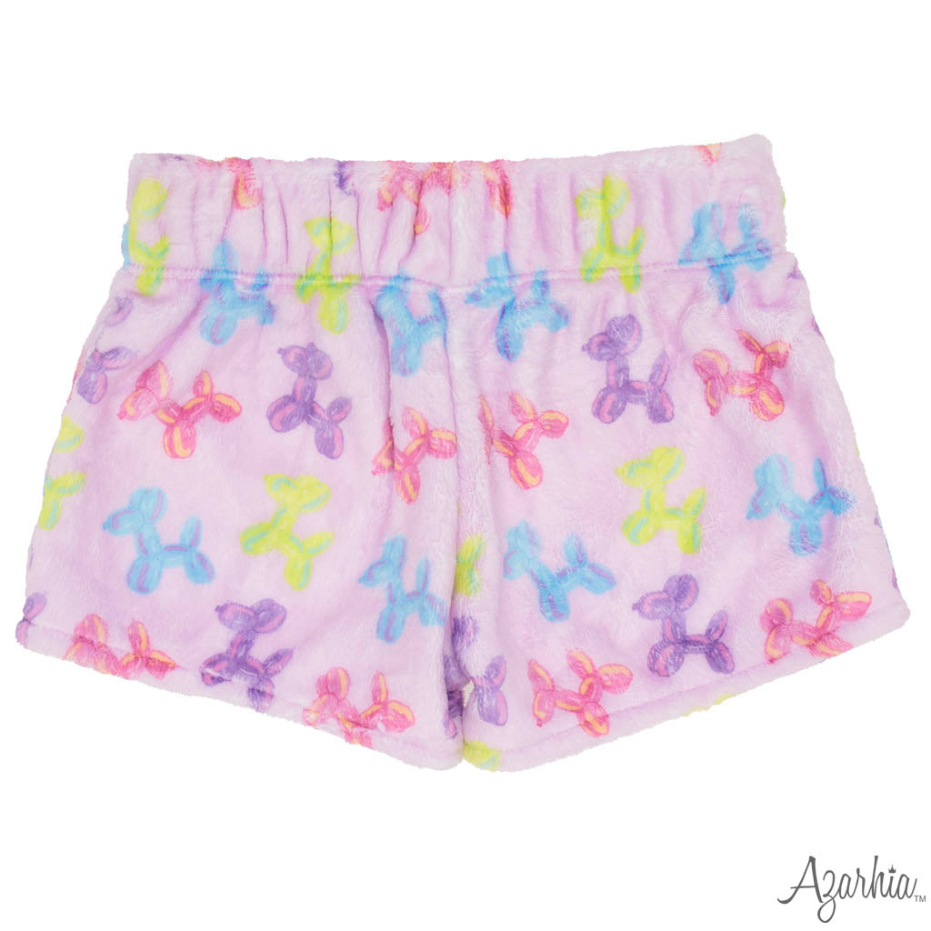 Youth Neon Balloon Dog Fuzzy Shorts