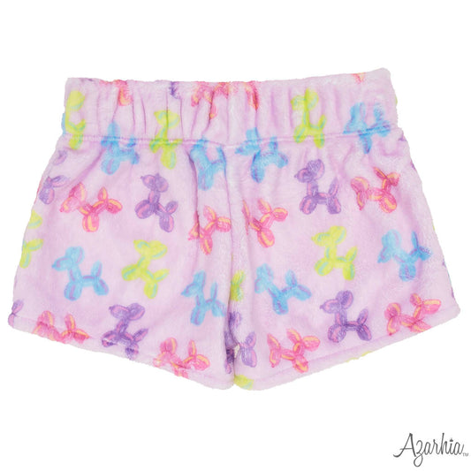 Youth Neon Balloon Dog Fuzzy Shorts