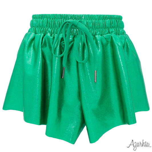 Youth Shimmer Kelly Green Butterfly Shorts