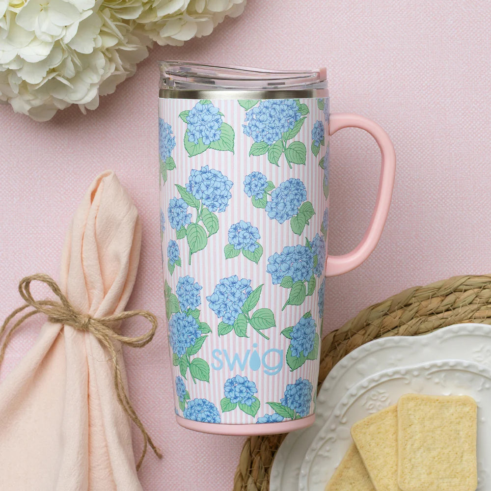 Swig Hydrangeas 22 oz Travel Mug