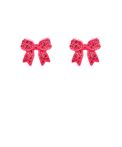 Rhinestone Bow Shape Post Earrings