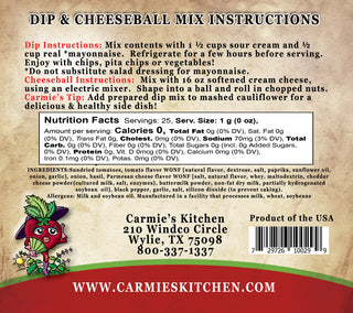Carmie's Sundried Tomato & Basil Dip & Cheeseball Mix