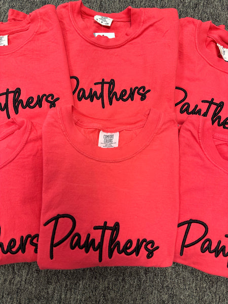 Paprika Panthers Puff Embroidered Tee