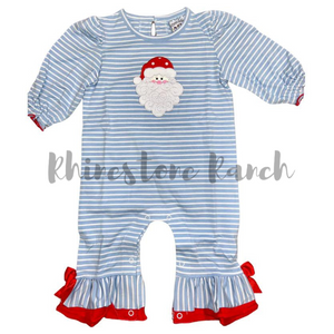 Santa Applique Girls Romper