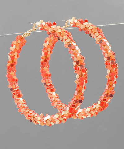 Coral Kacie Hoop Earrings