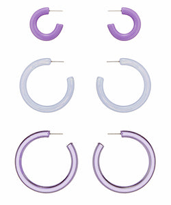 Lavender Acrylic Hoops
