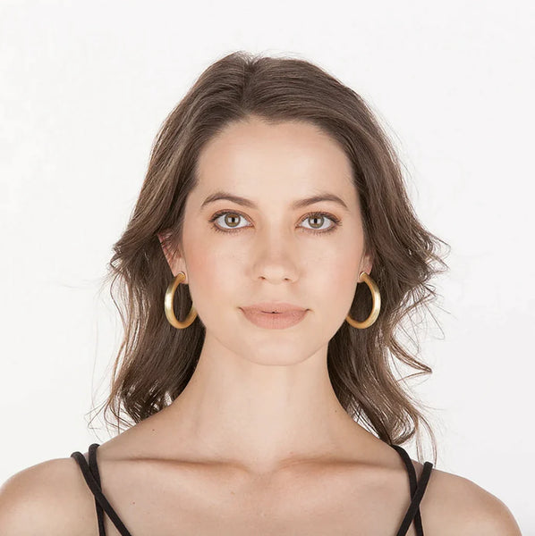 Chantal Hoops - Brushed Gold