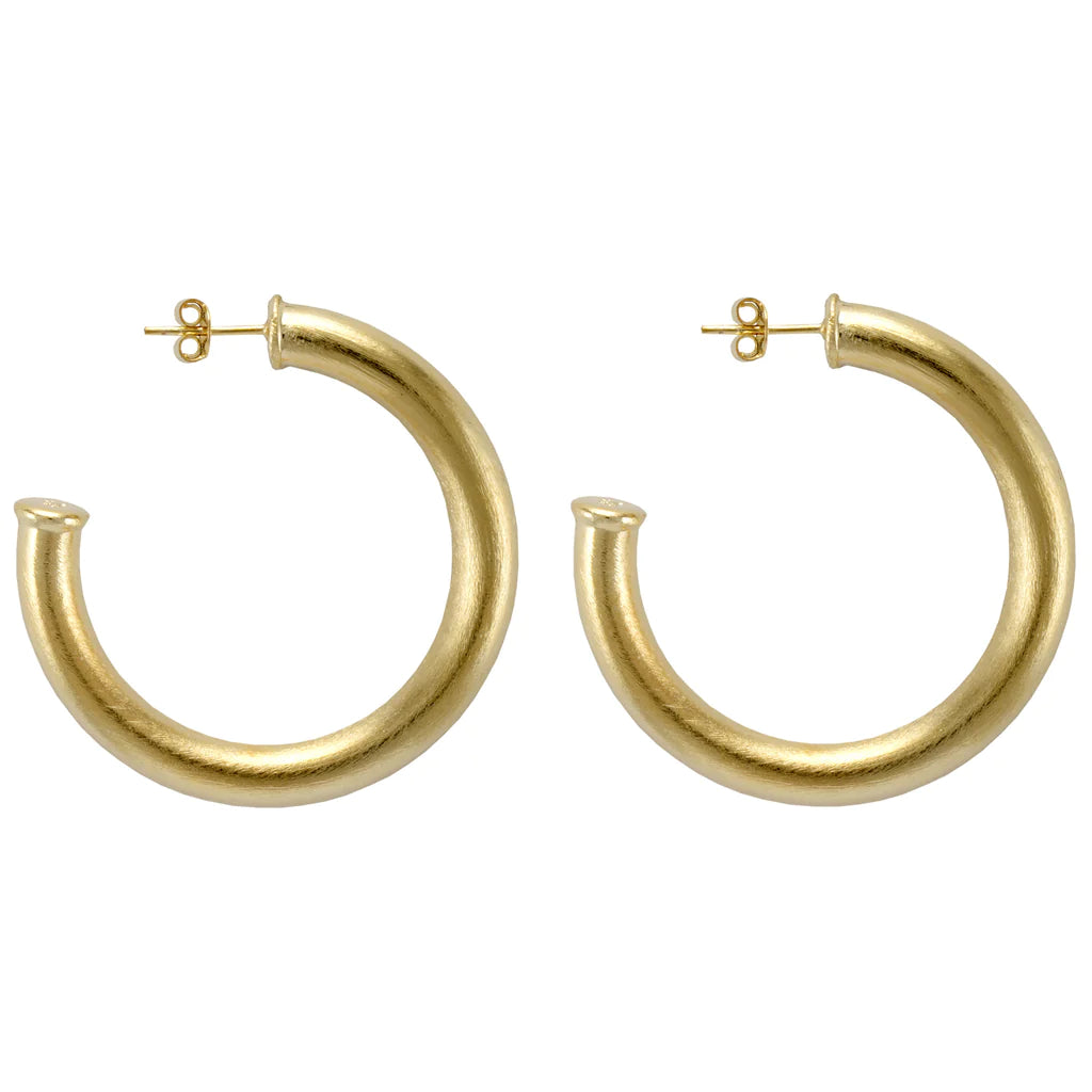 Chantal Hoops - Brushed Gold