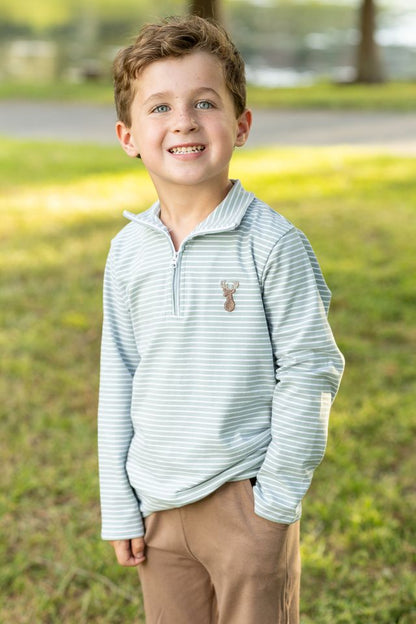 Trotter Street Deer 1/4 Zip Pullover