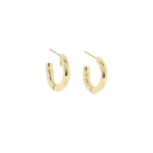 18K Gold Plated Hoop Huggie Earring