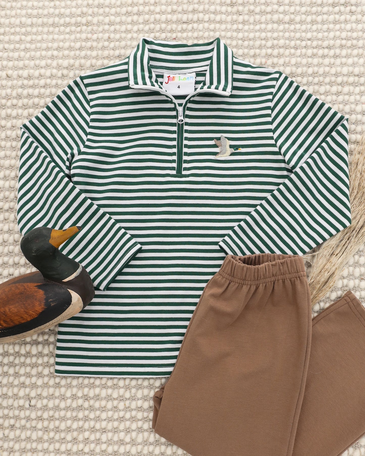 Green Stripe Hunting Buddies Pullover