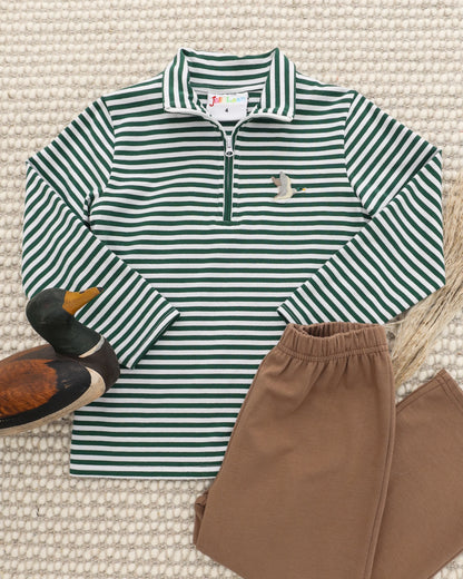 Green Stripe Hunting Buddies Pullover