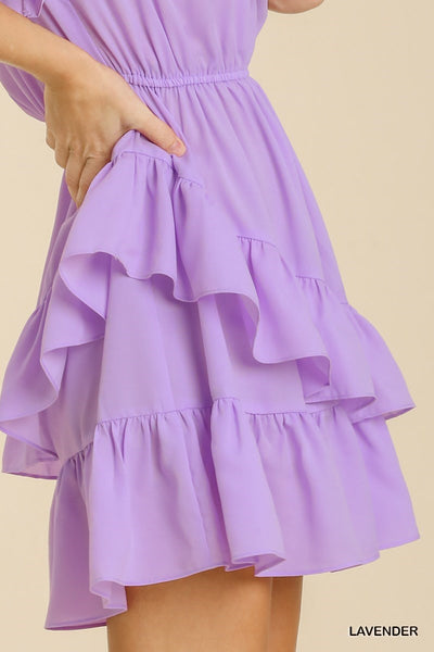 Lavender Maggie Ruffle Dress