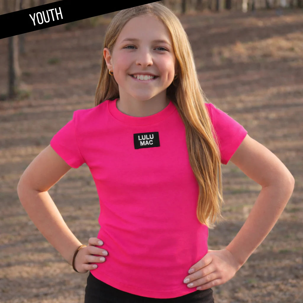 Youth Hot Pink Lulu Mac Baby Doll Top